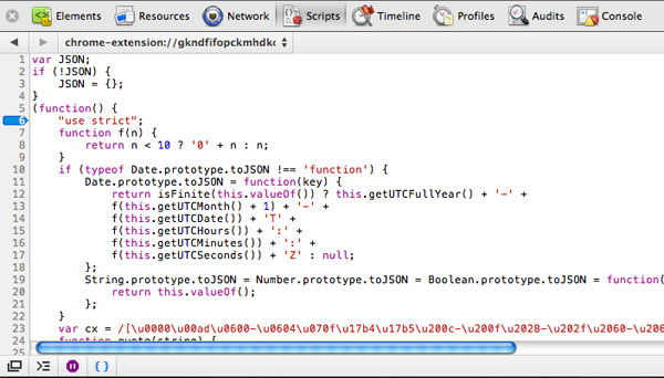 Minified JavaScript in Chrome Developer Tools With Formatting